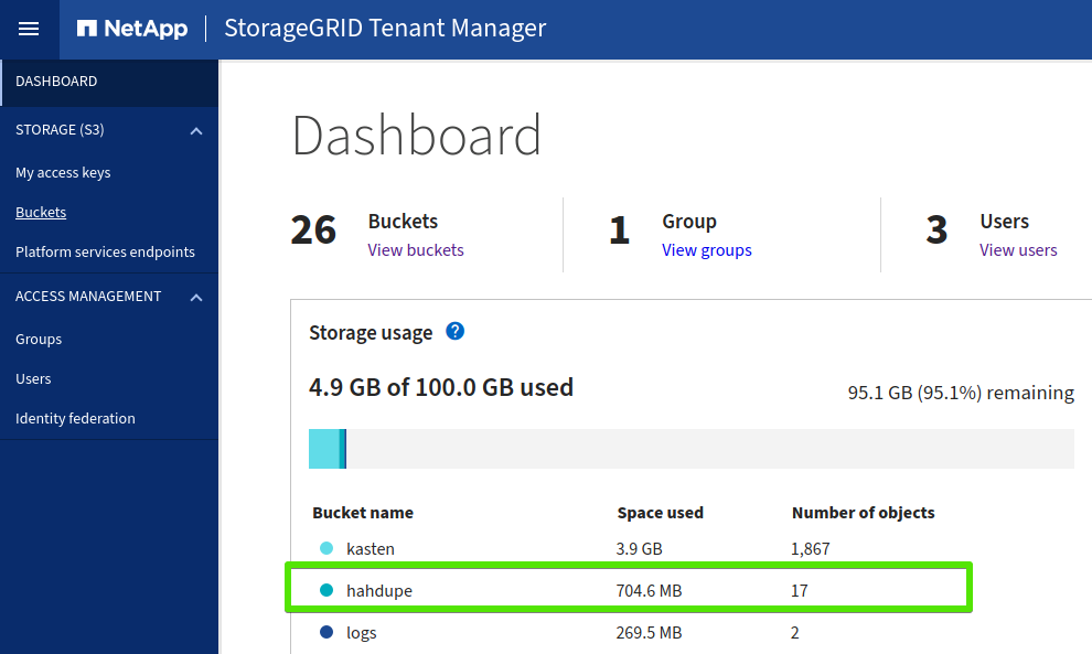 StorageGRID S3 underlay
