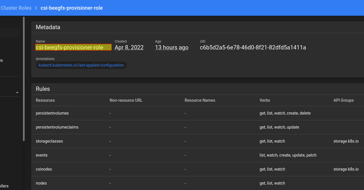 BeeGFS CSI Provisioner on Kubernetes