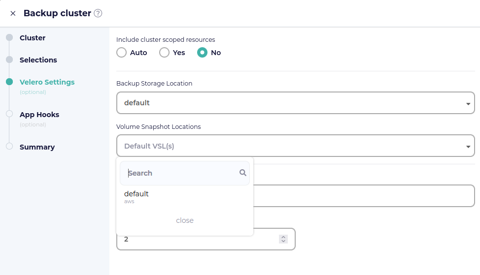 VSL - Velero Snapshot Location