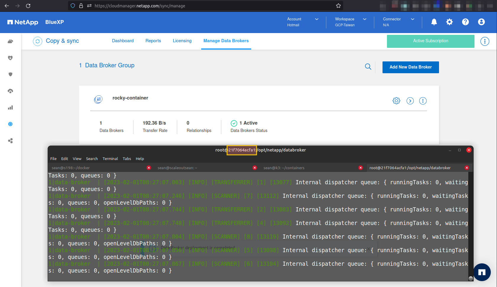 Containerized Cloud Sync