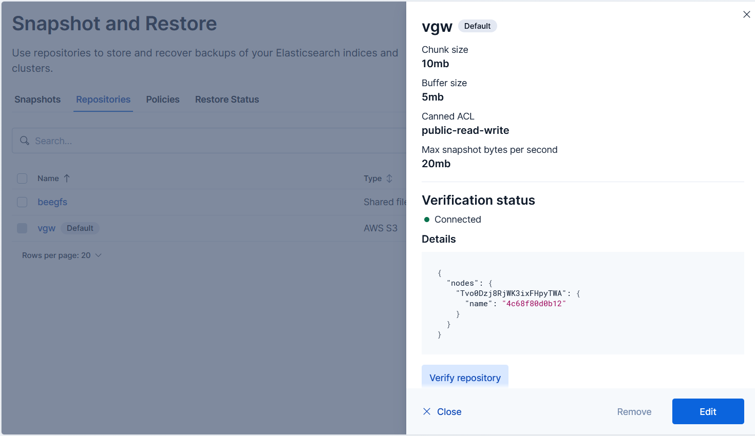 S3 repository test