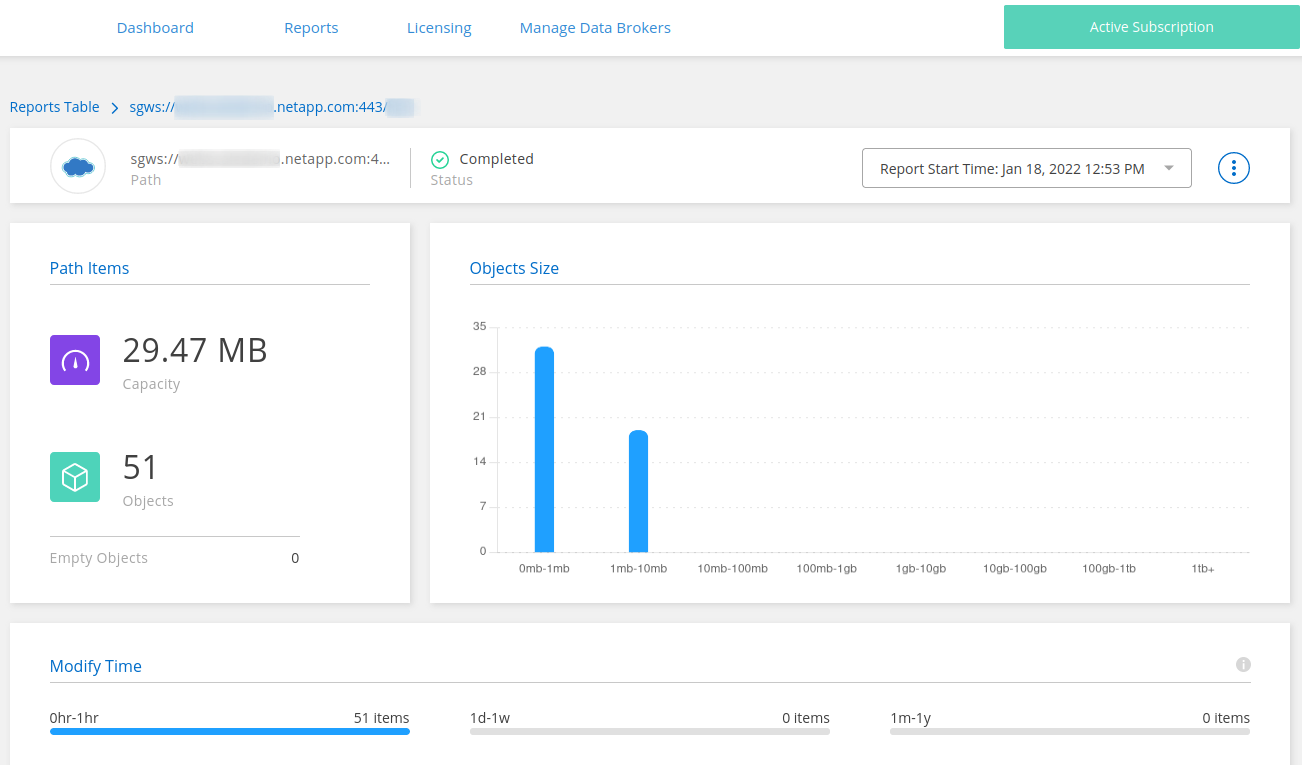 Cloud Sync status at Destination