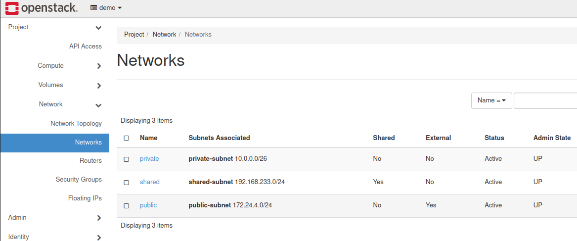 Openstack Networks