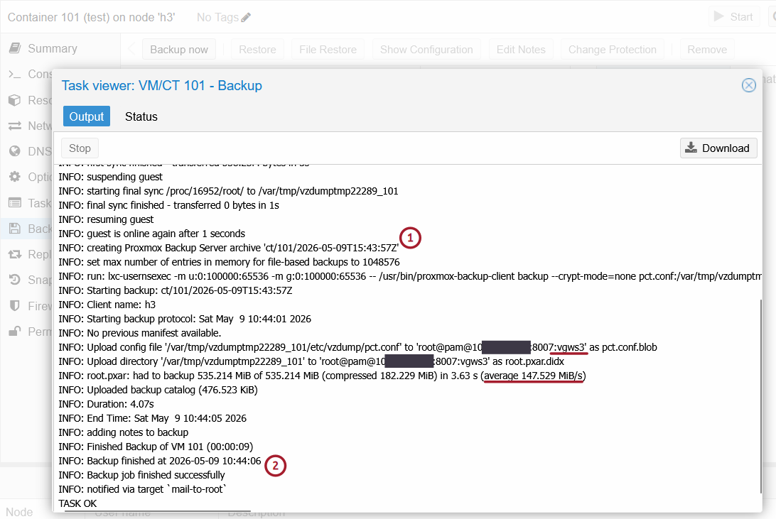 Backup from SANtricity-backed LVM to SANtricity-backed S3