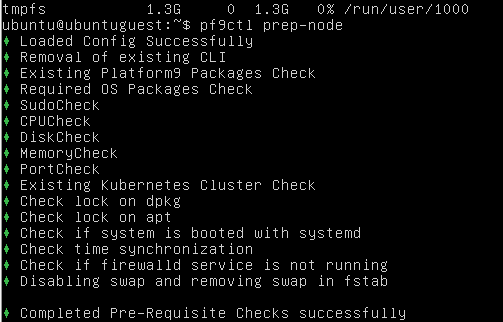 pf9ctl runs OS and environment validation