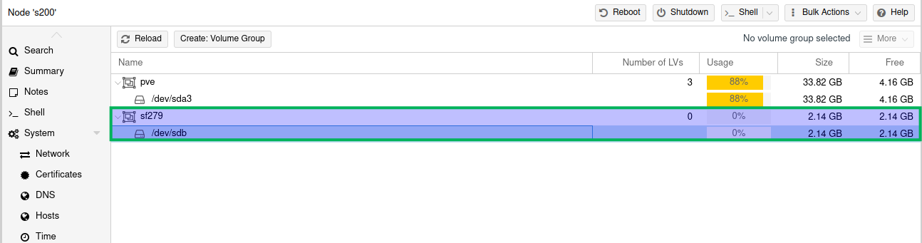 Proxmox LVM on SolidFire iSCSI device