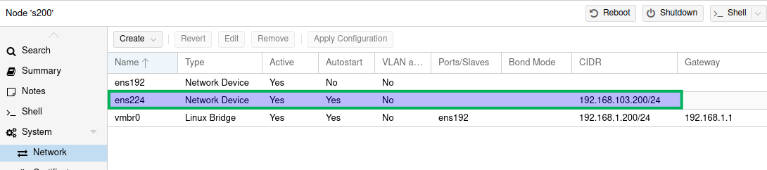 Add Proxmox iSCSI interface(s)
