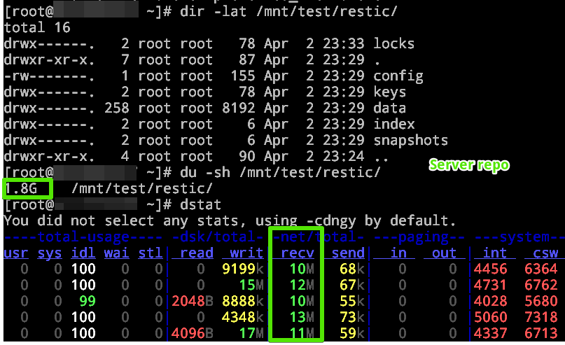 Ongoing backup from restic to restic-server