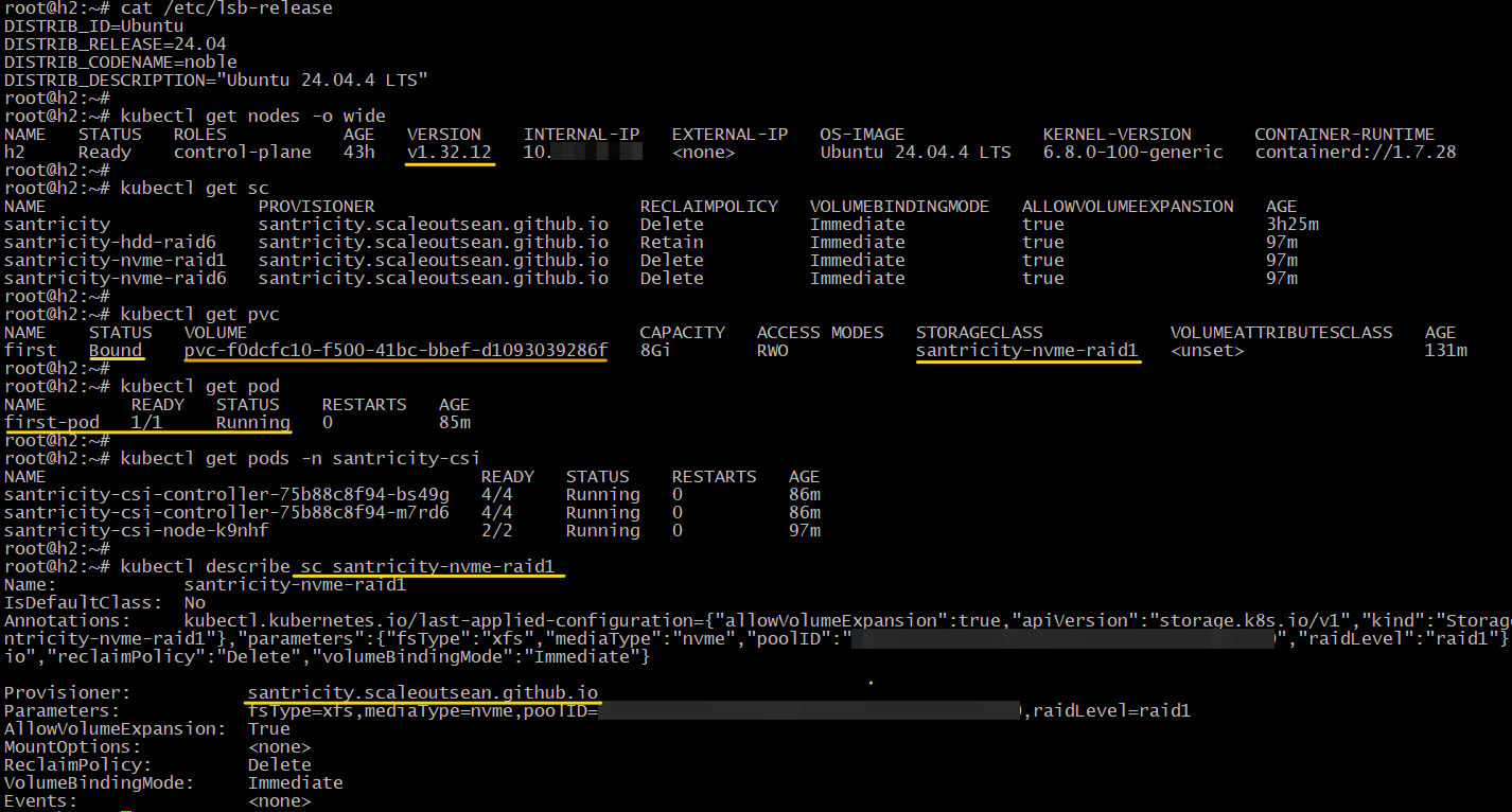 SANtricity CSI 1.0.0-alpha running