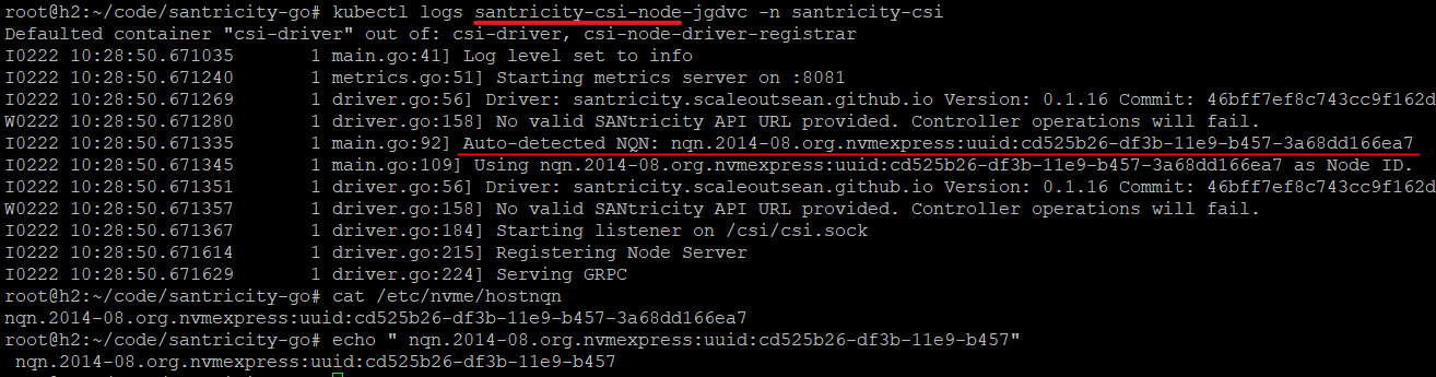 CSI container startup