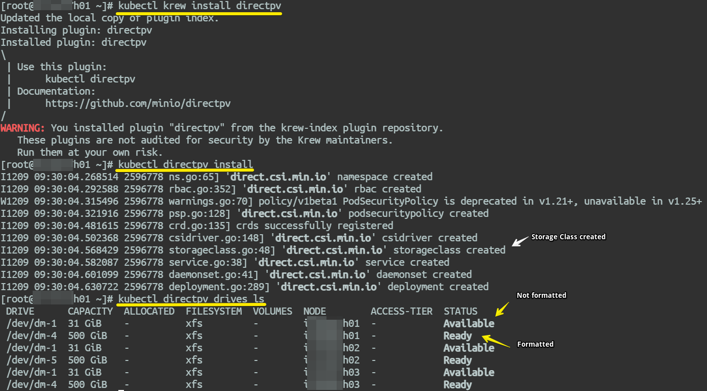 Deploy DirectPV