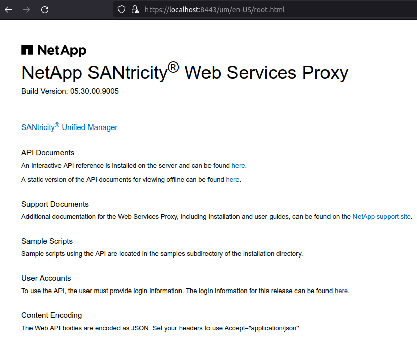 SANtricity Web Services proxy