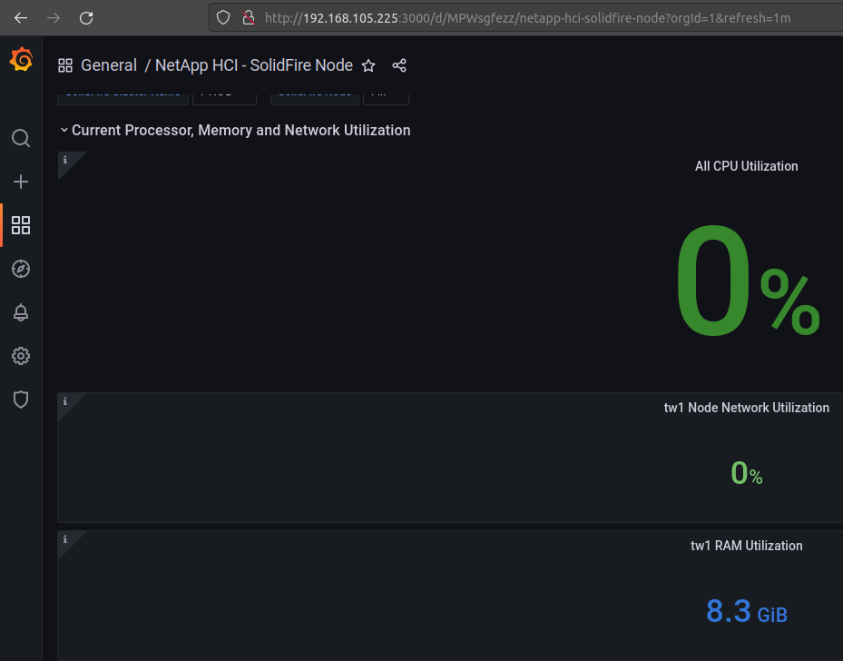 Dashboard from HCI Collector v0.7