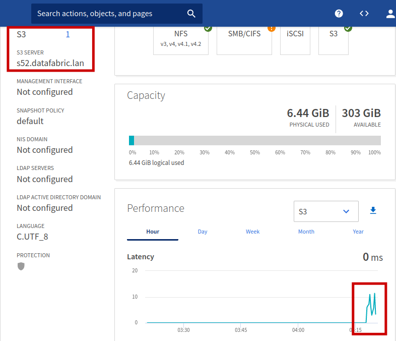 Activity on ONTAP S3