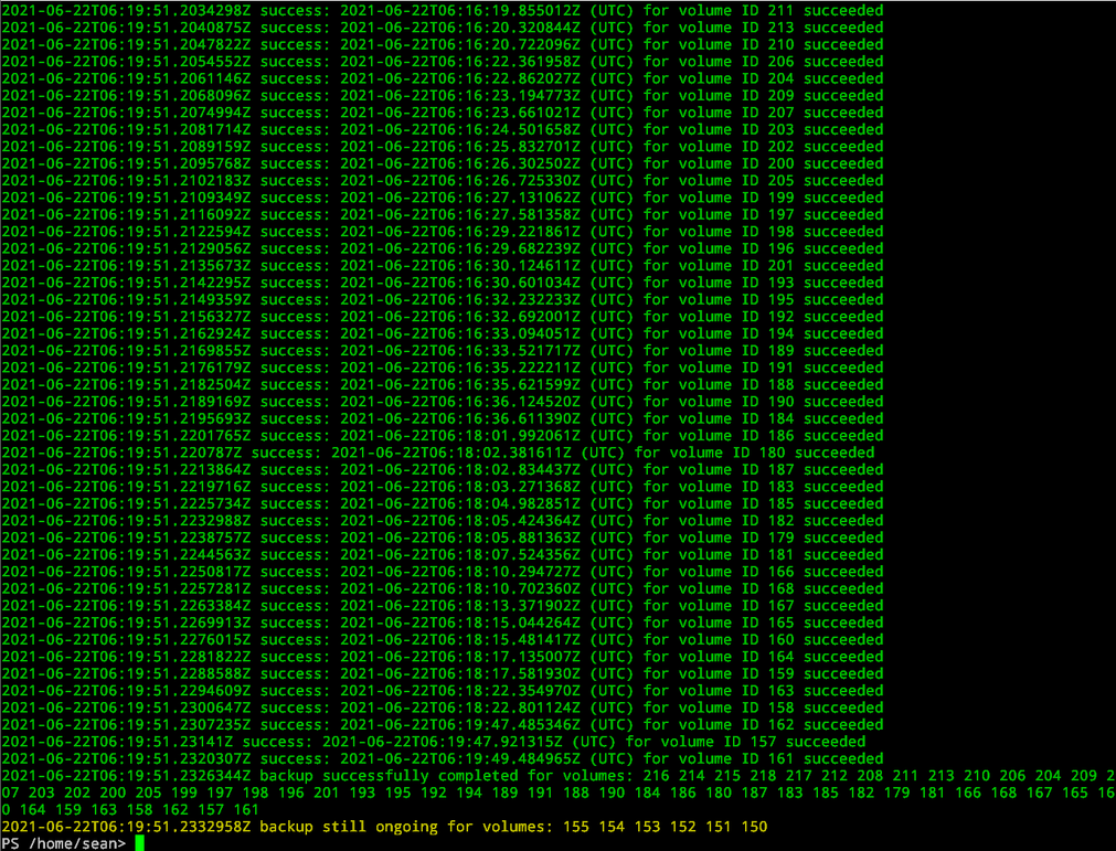 Parallel SolidFire Backup to S3 with per-node queues