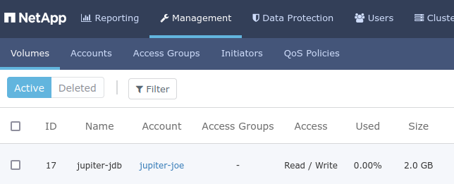 SolidFire cluster admins