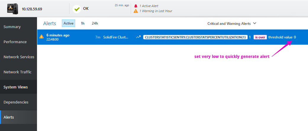 Cluster Utilization above Threshold in alert history