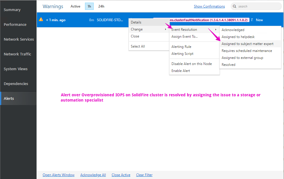 NetCrunch makes it easy to act on alerts