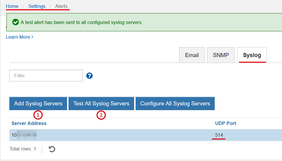 Configure SANtricity syslog forwarding