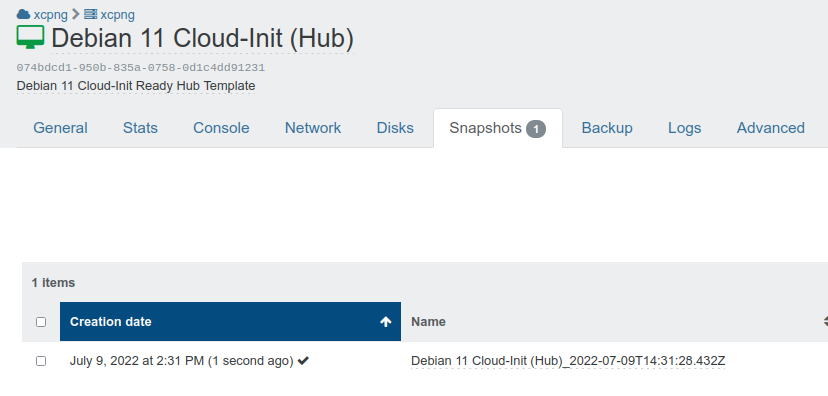 LVM snapshot of SolidFire volume in xcp-ng