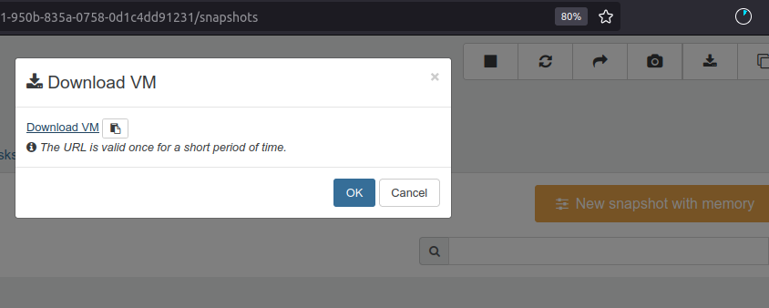 LVM snapshot export step 1